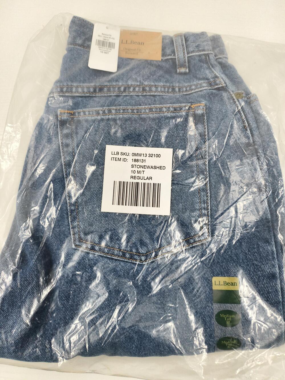 L.L. Bean Jeans Womens 10 Regular Blue Stone Mid Rise Straight Relaxed Fit Denim